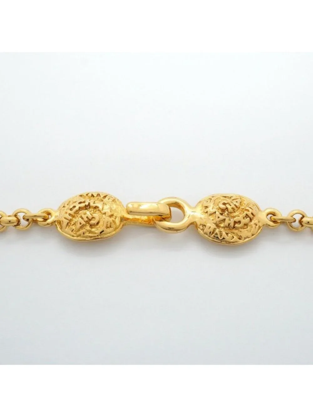 Chanel Necklace Vintage CC Logo Gold Plated